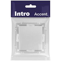 Кнопка Intro Accent 6-109-03 , 10А-250В, IP20, СУ, алюминий | код Б0063608 | ЭРА