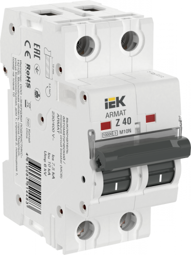 ARMAT Авт. выкл. M10N 2P Z 40А IEK | код AR-M10N-2-Z040 | IEK ARMAT Авт. выкл. M10N 2P Z 40А IEK | код AR-M10N-2-Z040 | IEK