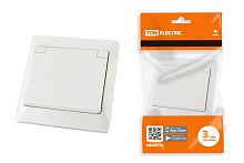 Розетка 2П+З с защ. шт. и крышкой 16А 250В IP44 белая Ильмень TDM | код SQ1823-0017 | TDM