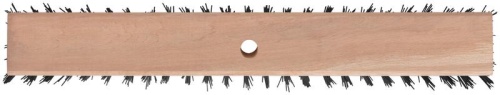 Щетка уличная Профи деревянная, жесткая щетина, отверстие с резьбой под углом, 5-ти рядная, 500х65 м | код 68053 | FIT фото 4