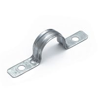 Скоба металлическая двухлапковая усиленная противопожарная СМДУ d25-26 мм отв. d 6,5 мм (100шт/600шт уп/кор) Промрукав | код PR13.02439 | ПРОМРУКАВ