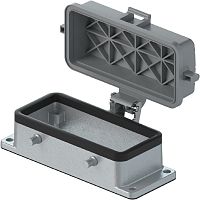 Открытое основание разъема REVOS, Size 16, с уплотнителем, с защитной крышкой, без защелок, материал корпуса: алюминиевый сплав | код 70.325.1628.0 | Wieland