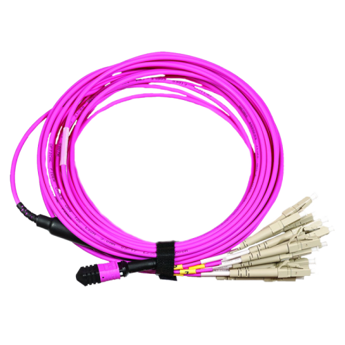 Сборка кабельная MPO-12LC, 12 волокон OM4, низкие потери, LSZH, 3 м, розовая | код LAN-12M-12LC/OM4-3.0 | LANMASTER Сборка кабельная MPO-12LC, 12 волокон OM4, низкие потери, LSZH, 3 м, розовая | код LAN-12M-12LC/OM4-3.0 | LANMASTER