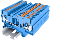 TPK2.5-2-BU Клемма с ножевым размыкателем серии TP, сеч. 2.5 мм., PUSH-IN., 2 конт., син, шт | код TPK2.5-2-BU | SUPU