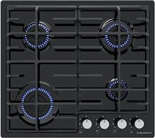 Газовая варочная поверхность Maunfeld EGHE.64.6CB/G черный | код 1418585 | MAUNFELD