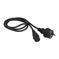 Шнур питания C13-Schuko прямая, 3х0.75, 220В, 10А, черный, 1 метр | код LAN-PP13/SH-1.0-BK | LANMASTER