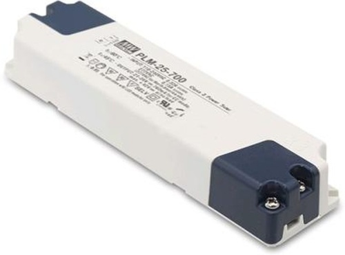 Источник питания AC-DC, 25.2Вт, ККМ, стабилизация тока, вход 110…295В AC, 47…63Гц /156…416В DC, выход 700мА/21…36В, изоляция 3750В AC, в кожухе 145х38х22мм, -30…+45С | код PLM-25-700 | MeanWell Источник питания AC-DC, 25.2Вт, ККМ, стабилизация тока, вход 110…295В AC, 47…63Гц /156…416В DC, выход 700мА/21…36В, изоляция 3750В AC, в кожухе 145х38х22мм, -30…+45С | код PLM-25-700 | MeanWell