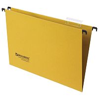 Подвесные папки А4/Foolscap (406х245 мм), до 80 листов, КОМПЛЕКТ 10 шт., желтые, картон, BRAUBERG (Италия), 231794 | код 231794 | BRAUBERG