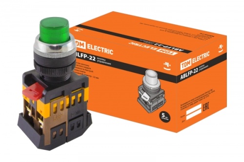 Кнопка ABLFP-22 зеленый d22мм неон/230В 1з+1р TDM | код SQ0704-0006 | TDM Кнопка ABLFP-22 зеленый d22мм неон/230В 1з+1р TDM | код SQ0704-0006 | TDM