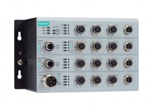 Коммутатор TN-4516A-4GTX-WV-CT-T Managed Ethernet switch with 12 10/100BaseT(X) ports, and 4 10/100/1000BaseT(X) ports with M12 connectors, dual redun | код 00-06104656 | MOXA