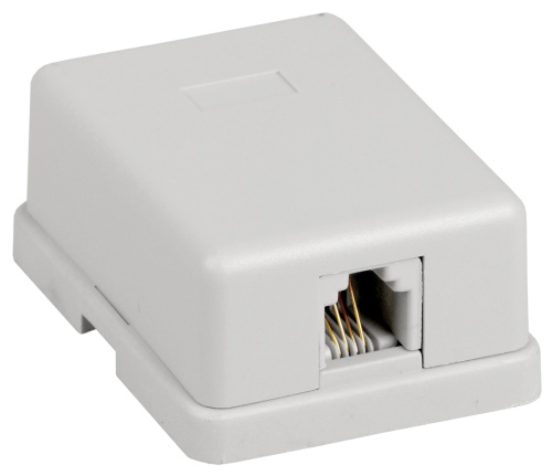 ITK Настенная розетка RJ12 6P4C кат.3 UTP 1-порт белая | код CS2-3C3U-12 | IEK ITK Настенная розетка RJ12 6P4C кат.3 UTP 1-порт белая | код CS2-3C3U-12 | IEK