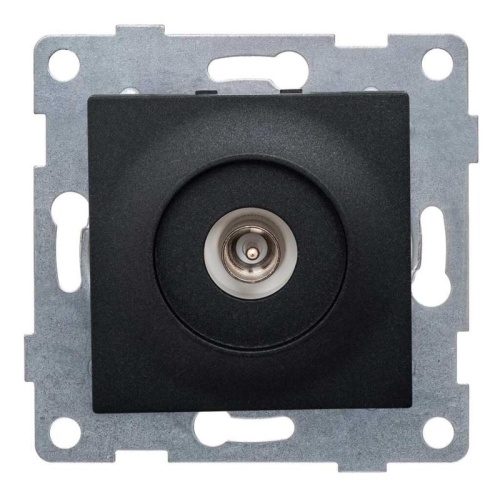 Розетка телевизионная TV 1-м СП Ugra механизм графит | код С11А1-010 | GUSI Розетка телевизионная TV 1-м СП Ugra механизм графит | код С11А1-010 | GUSI
