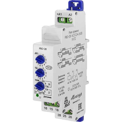 Реле времени РВО-26 ACDC24-240В УХЛ4 | код A8302-16930685 | Меандр Реле времени РВО-26 ACDC24-240В УХЛ4 | код A8302-16930685 | Меандр