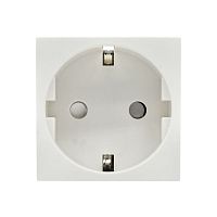PRIMER РКС-20-30-П-К Розетка с заземляющим контактом защитной шторкой и винтовым зажимом (2 модуля) белая IEK | код PR-KK40D-RSZH-2-2-K01 | IEK