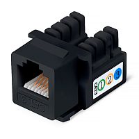 Cabeus KJ-RJ12-90-BK Degree Вставка Keystone Jack, RJ-12(6P6C), угол 90 градусов, 110 IDC, черная | код 9481c | Cabeus