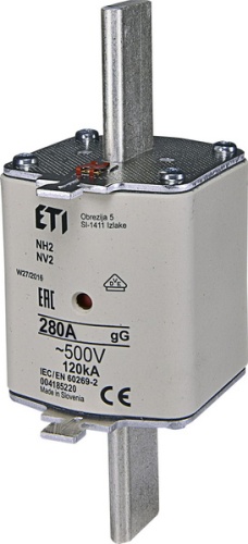 Предохранитель NH-2/gG 280A 500V KOMBI | код 004185220 | ETI Предохранитель NH-2/gG 280A 500V KOMBI | код 004185220 | ETI