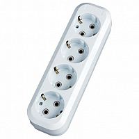 Колодка розеточная ЭКСПЕРТ 4-местный, с заземлением, AKB16-4 | код. AKB16-4 | EKF