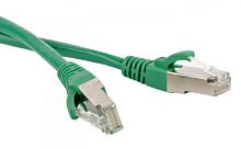 Патч-корд F/UTP экран. Cat.5е LSZH 1.5 м зеленый, Hyperline PC-LPM-STP-RJ45-RJ45-C5e-1.5M-LSZH-GN | код 230092 | Hyperline