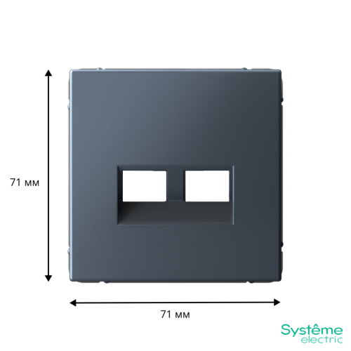 ARTGALLERY НАКЛАДКА двойная для информационных функций типа Keystone, ГРИФЕЛЬ | код GAL000790 | Systeme Electric фото 2