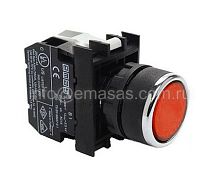 Кнопка с блоком подсветки красная B230DК | код B230DK | EMAS