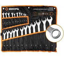 Набор комбинированных ключей 22 шт. 6 - 32, в чехле Вихрь, , Шт | код 73/6/5/15 | ВИХРЬ