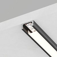 Профиль алюминиевый CAB262 16х6 накладной низкий черн. 2м ( в комплекте 2 заглушки 4 крепежа) FERON 10371