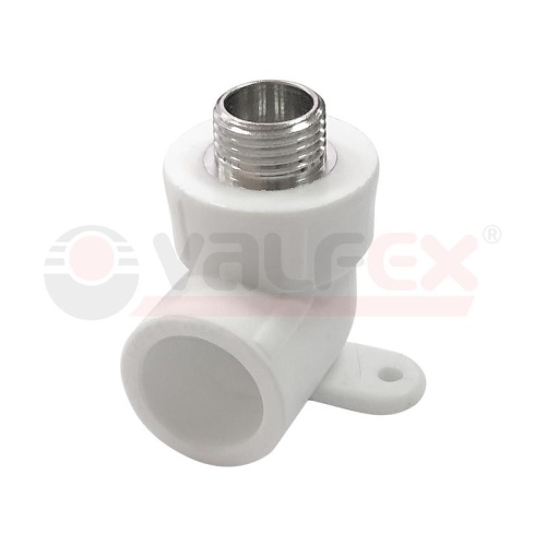 Угол с наружной резьбой (простое крепление) 25х1/2' (60/15) БЕЛЫЙ | код. 10121025-PRO | Valfex Угол с наружной резьбой (простое крепление) 25х1/2' (60/15) БЕЛЫЙ | код. 10121025-PRO | Valfex
