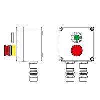 Взрывозащищенный пост управления из полиэстера CPE-P-03-(1xP1G(11)-1xP3E(11))-2xKA2MHK(C)1Ex d e IIC Т5 Gb / Ex tb IIIC T95°C Db IP6 | код 2231.031.22.11G | DKC
