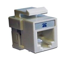 Модуль Keystone, RJ12 6P4C, Cat.3, белый | код TWT-OK12UTP/TEL-WH | TWT