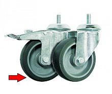 Ролик с тормозом, 2шт. 120х1250мм ПРОВЕНТО | код C 12.125 T | ПРОВЕНТО