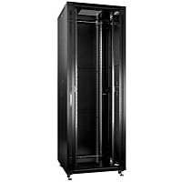 Cabeus SH-05C-47U80/80-BK Шкаф монтажный телекоммуникационный 19 напольный для распределительного и серверного оборудования 47U 800x800x2277mm (ШхГхВ) передняя стеклянная и задняя сплошная металлическая двери, ручка с замком, цвет черный (RAL 9004) Код то