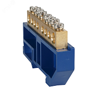 Шина нулевая с изолятором OptiKit BB-D-N-DIN-12-8х12-синий | код 277862 | КЭАЗ