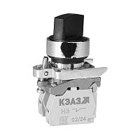 Переключатль КПЕ1511РС-черный-1но+1нз-ручка-фикс-2поз-IP54-КЭАЗ | код 275273 | КЭАЗ