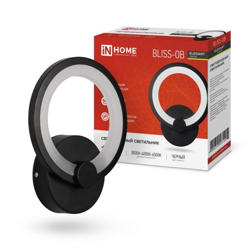 Светильник светодиодный ELEGANT BLISSAR-B 15Вт 230В 3000-6500К 1050лм STEP COLOR черн. | код 4690612043142 | IN HOME Светильник светодиодный ELEGANT BLISSAR-B 15Вт 230В 3000-6500К 1050лм STEP COLOR черн. | код 4690612043142 | IN HOME