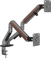 Кронштейн для мониторов Ultramounts UM735WD серый/коричневый 17-27 макс.7кг крепление к столешнице поворот и наклон | код 2003264 | ULTRAMOUNTS