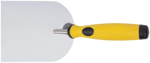 Мастерок нержавеющий мягкая ручка профи "лопатка" 100мм FIT 05083 фото 4