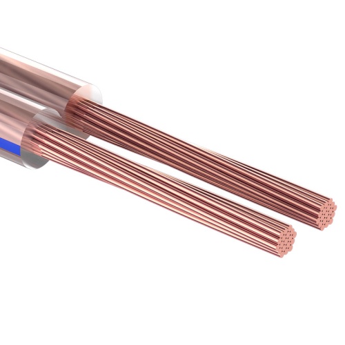 Кабель акустический REXANT 2х2,00 мм кв, прозрачный BLUELINE, мини-бухта 20 м | код 01-6207-3-20 | REXANT