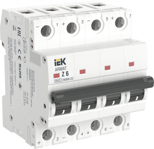 ARMAT Авт. выкл. M06N-DC 4P Z 6А IEK | код AR-M06N-4-Z006DC | IEK ARMAT Авт. выкл. M06N-DC 4P Z 6А IEK | код AR-M06N-4-Z006DC | IEK