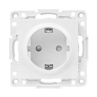 Стокгольм Механизм Розетки 1-местной с/з 16А белый с защ, штор, PROxima | код EYR16-028-10 | EKF