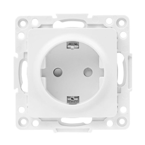 Стокгольм Механизм Розетки 1-местной с/з 16А белый с защ, штор, PROxima | код EYR16-028-10 | EKF