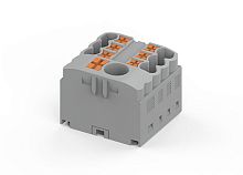 TPA6/2.5-7-OG Блок распределит. TP Push-in, 7 точек подключения, вход 6мм2, выход 2.5мм2, оранж., шт | код TPA6/2.5-7-OG | SUPU