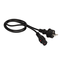 Шнур питания с блокировкой C13-Schuko прямая, 3х0.75, 220В, 10А, черный, 1.5 метра | код LAN-PP13L/SH-1.5-BK | LANMASTER