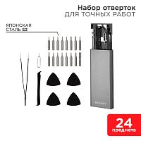 Набор отверток для точных работ REXANT XA-04, 24 предмета | код 12-4754 | REXANT