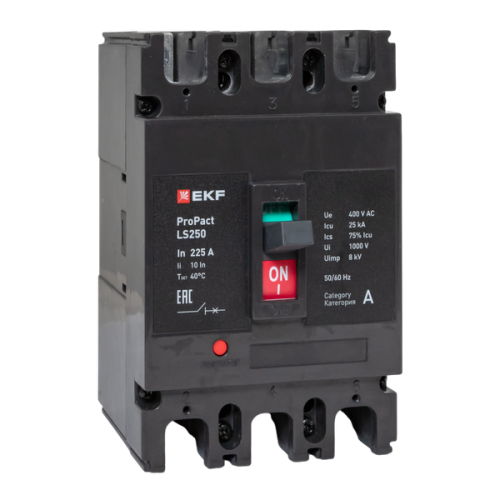 Автоматический выключатель LS250 25кА 3P 225А ProPact EKF | код mccb-250-25-3-225-ls | EKF Автоматический выключатель LS250 25кА 3P 225А ProPact EKF | код mccb-250-25-3-225-ls | EKF