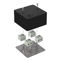 Коробка огнестойкая для кабель-канала 40-0460-FR6.0-8 Е15-Е120 RAL9005 85х85х45 (44 шт/кор) Промрукав | код 40-0460-9005-FR6.0-8 | ПРОМРУКАВ