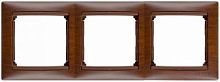 Рамка 3-местная дерево тонированное VALENA DIY | код 694364 | IEK
