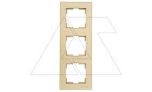 Rita - Рамка 3 поста, вертикальный монтаж, золото доре | код 2220-800-2385 | Mutlusan