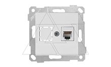 Rita - Розетка телефонная 1хRJ-12, белая | код 2200-125-0101 | Mutlusan