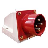 Вилка стационарная 514 3Р+РЕ 16А 380В IP44 | код. ps-514-16-380 | EKF