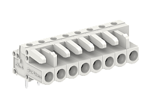 450862 Розетка на плату MCS горизонт., угловой припой, шаг 5.0мм, 12 конт., сер., шт | код 450862 | SUPU